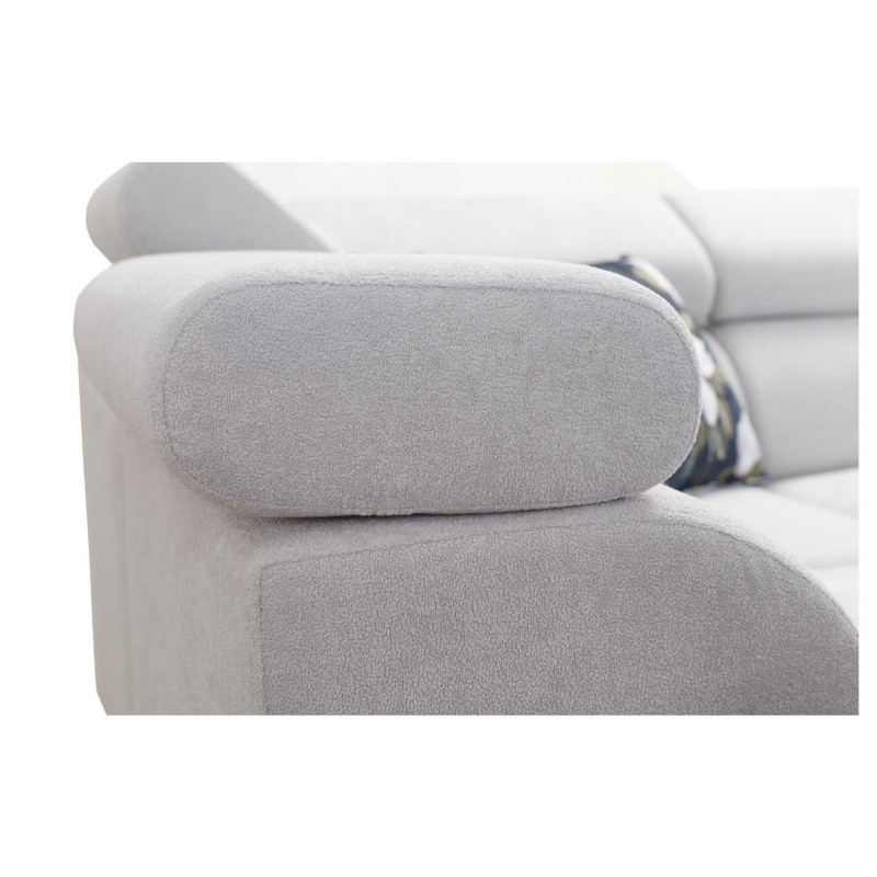 popielata kanapa narożna