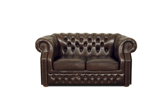 Brązowa sofa Chesterfield Lukas