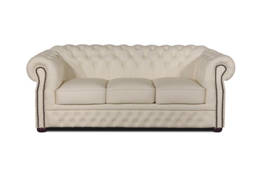 Biała sofa Chesterfield Lukas