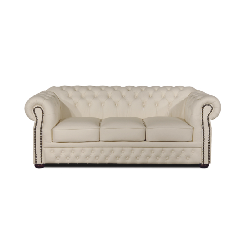 Biała sofa Chesterfield Lukas