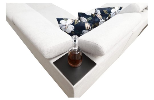 narożnik Moreno z drewnianymi elementami 