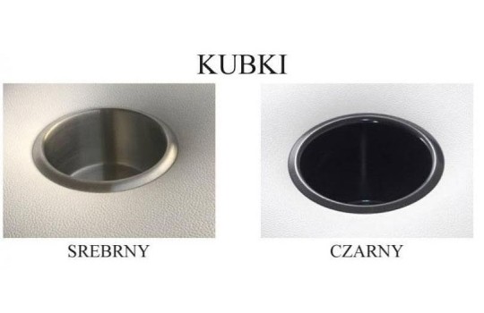 narożnik z metalowymi kubkami w narożniku 