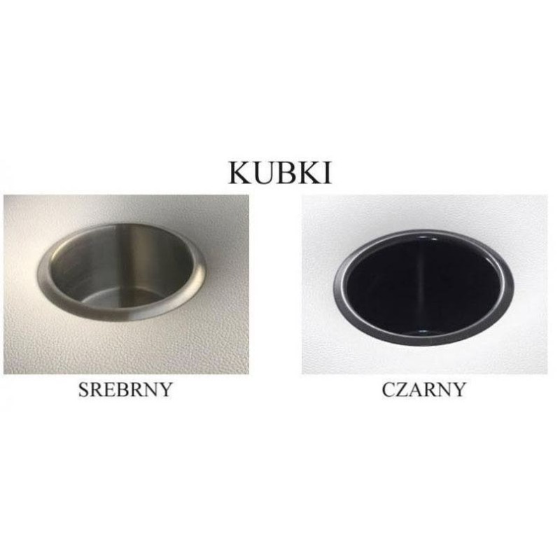 narożnik z metalowymi kubkami w narożniku 