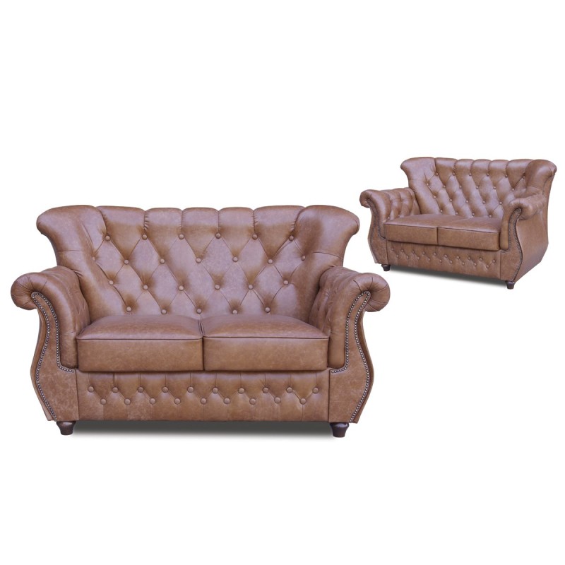 Brązowa sofa Chesterfield James