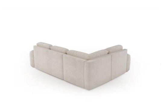 sofa w beżowym materiale 
