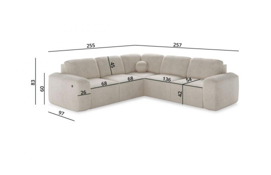 rozkładany model narożnika 