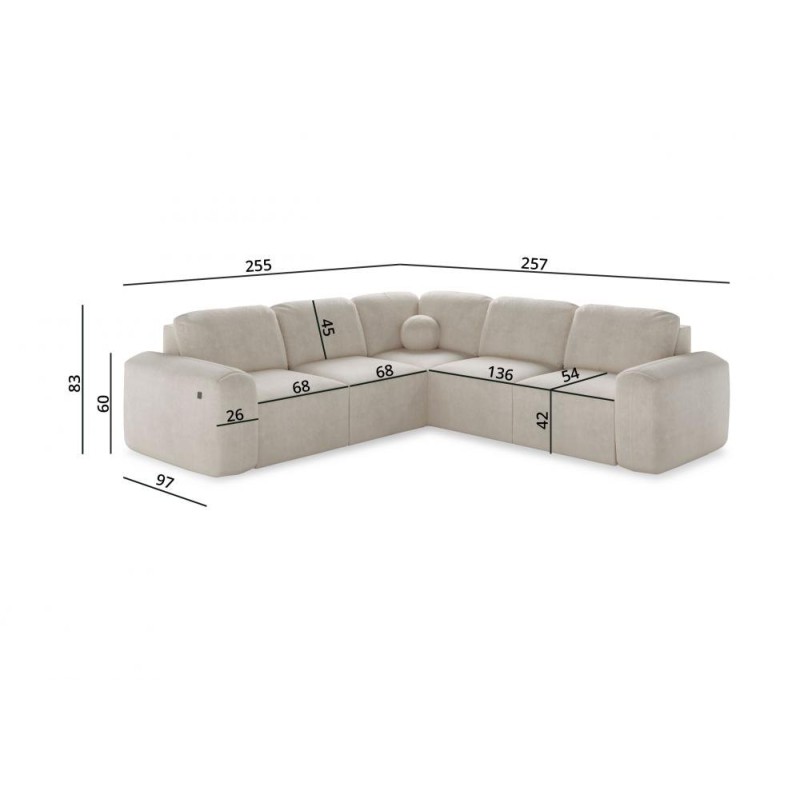 rozkładany model narożnika 