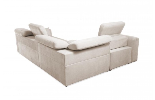 narożnik Carlos w kremowym materiale 