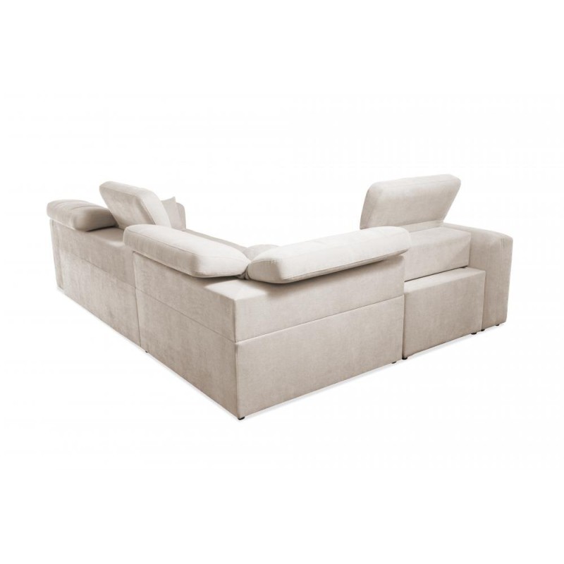 narożnik Carlos w kremowym materiale 