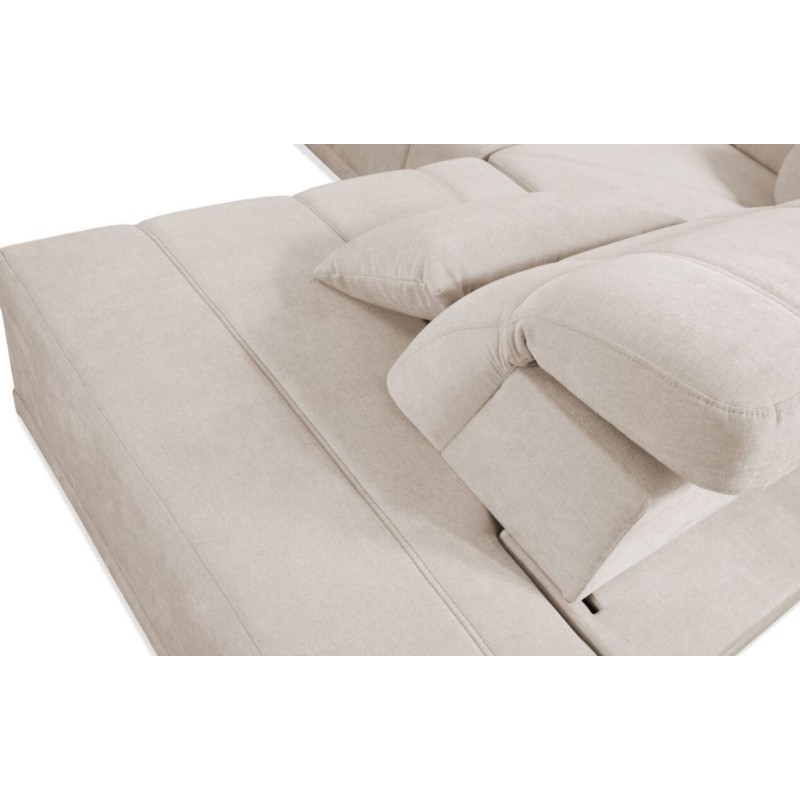 narożnik w kremowym materiale 