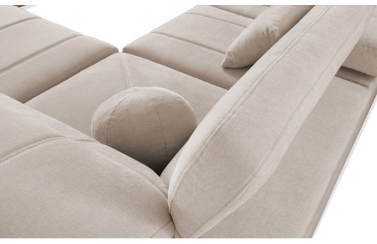 kanapa narożna w plamoodpornej tkaninie 