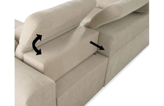 funkcjonalny narożnik z przesuwnymi plecami 