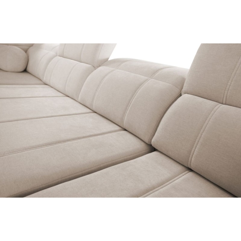 sofa narożna z przeszyciami 