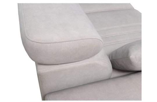 kanapa narożna z przeszyciami 