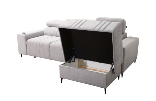 kanapa narożna ze schowkiem 