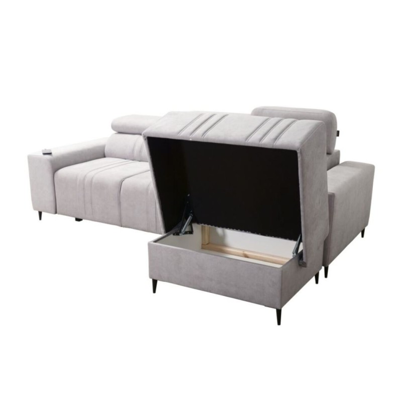 kanapa narożna ze schowkiem 