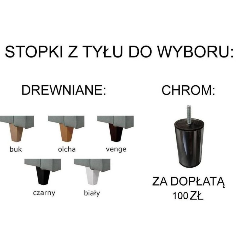 narożnik na drewnianych nóżkach 