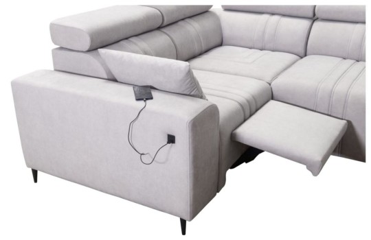 kanapa narożna z wysuwanym podnóżkiem 