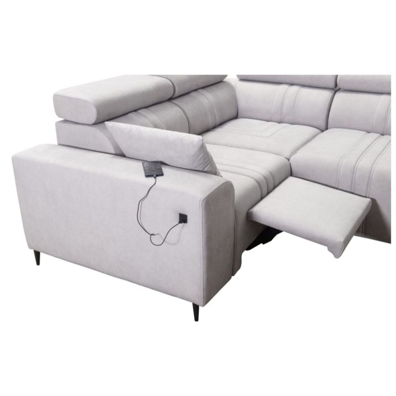 kanapa narożna z wysuwanym podnóżkiem 