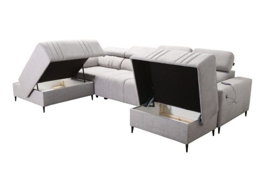 szary narożnik do salonu Ditro 