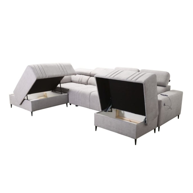 szary narożnik do salonu Ditro 