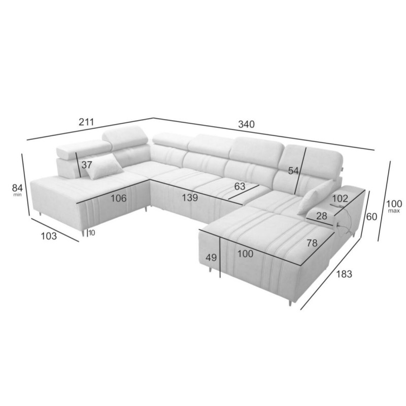 narożnik do dużego salonu 