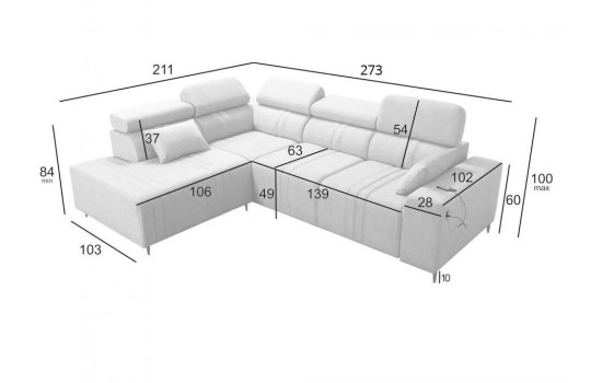 duża kanapa do salonu Ditro 