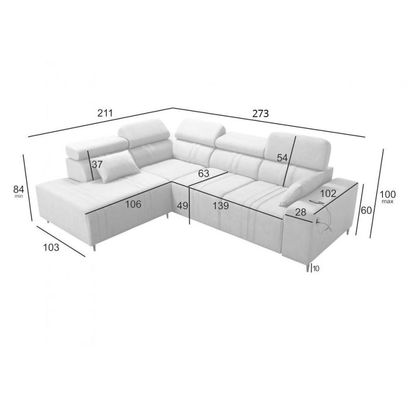 duża kanapa do salonu Ditro 