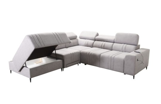 narożnik ze schowkami na pościel 