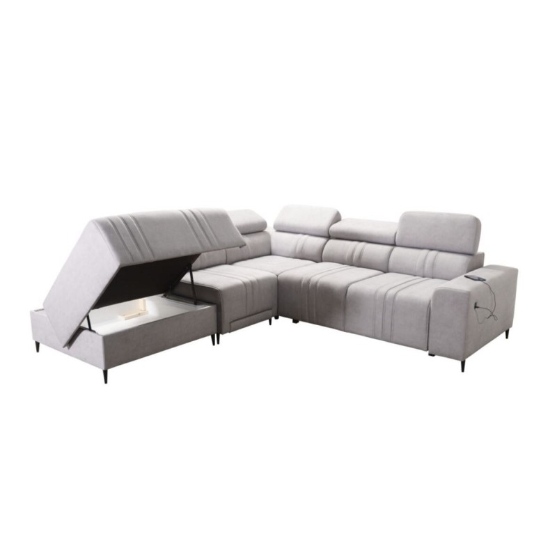 narożnik ze schowkami na pościel 