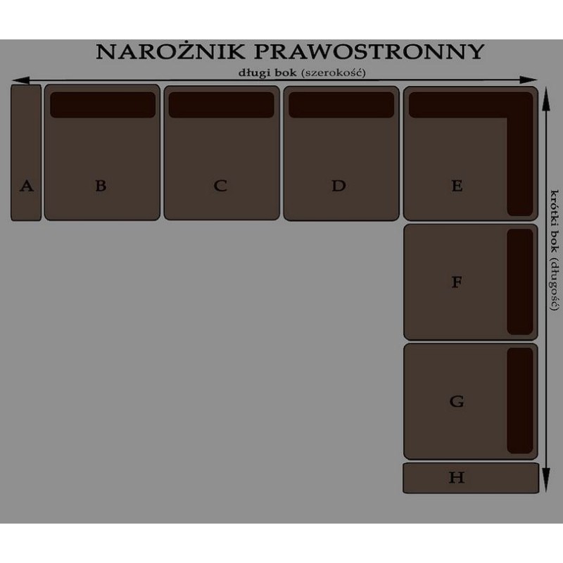 Narożnik z dużą powierzchnią spania Frozen VII