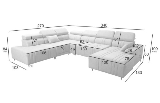 nowowczesna kanapa modułowa 