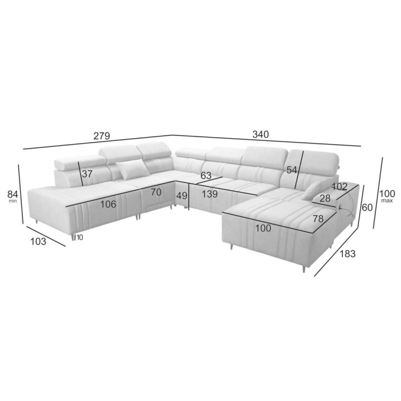 nowowczesna kanapa modułowa 