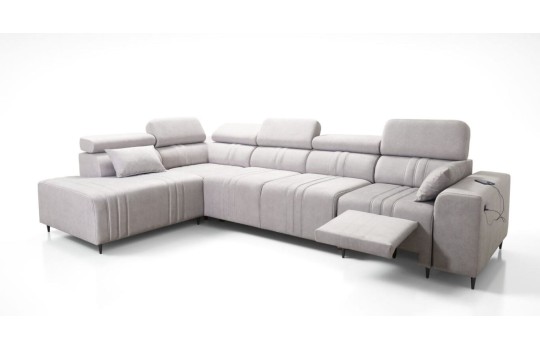 sofa z funkcją relaks podnóżka 