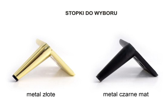 złote lub czarne nóżki do narożnika 