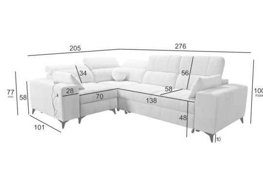 narożnik w ksztalcie litery L 