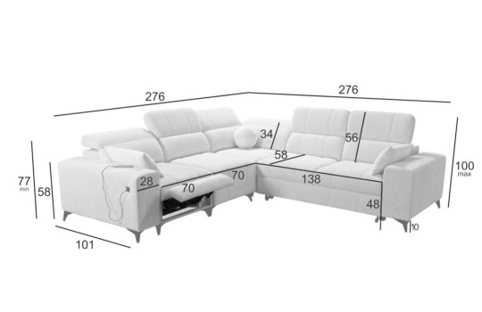 nowoczesny model narożnika 
