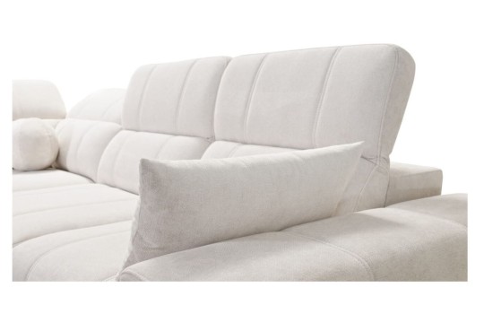 sofa narożna z regulowanym oparciem 