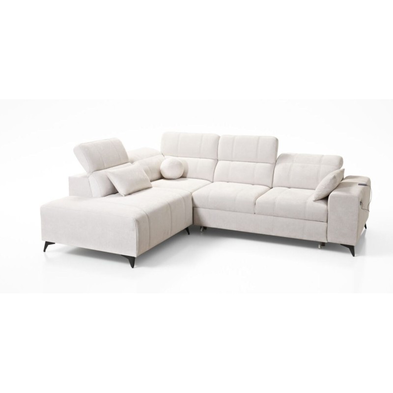 narożnik ze stylowymi przeszyciami 