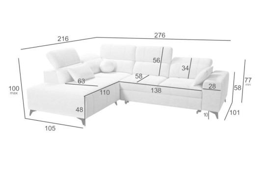 narożnik w kształcie litery L 