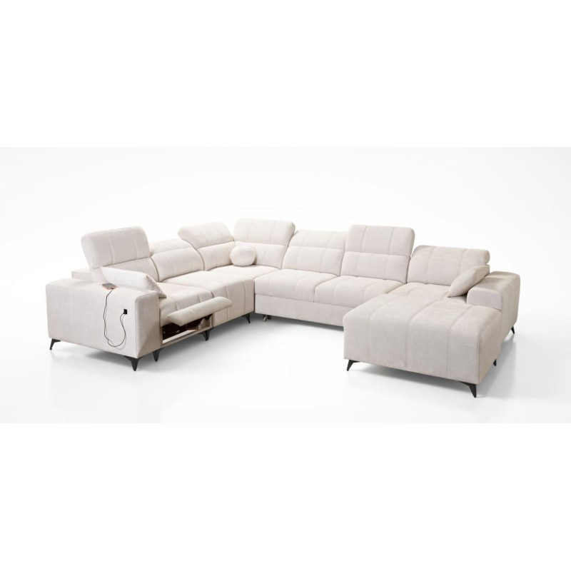 sofa z wyjmowanym podnóżkiem 