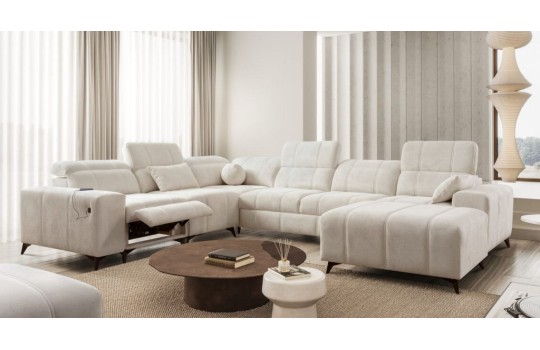 narożnik na czarnych nóżkach kombo 