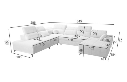 narożnik z przeszyciami 