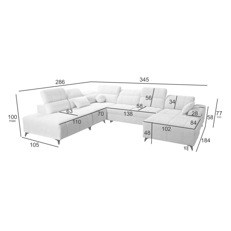 narożnik z przeszyciami 