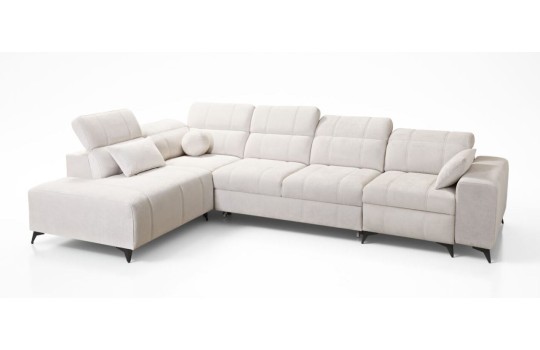 kremowa sofa narożna kombo 