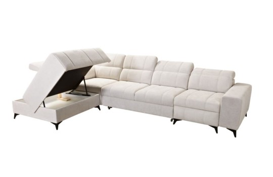 narożnik z dużm pojemnikiem na pościel 