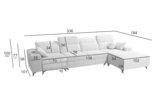 narożnik z modułów 