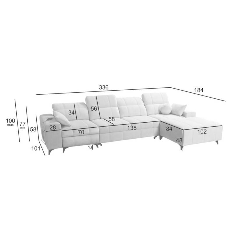 narożnik z modułów 