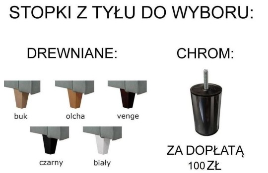 sofa z drewnianymi nogami