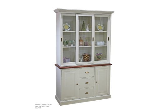 Kredens Lorenty z dębowym blatem P-08